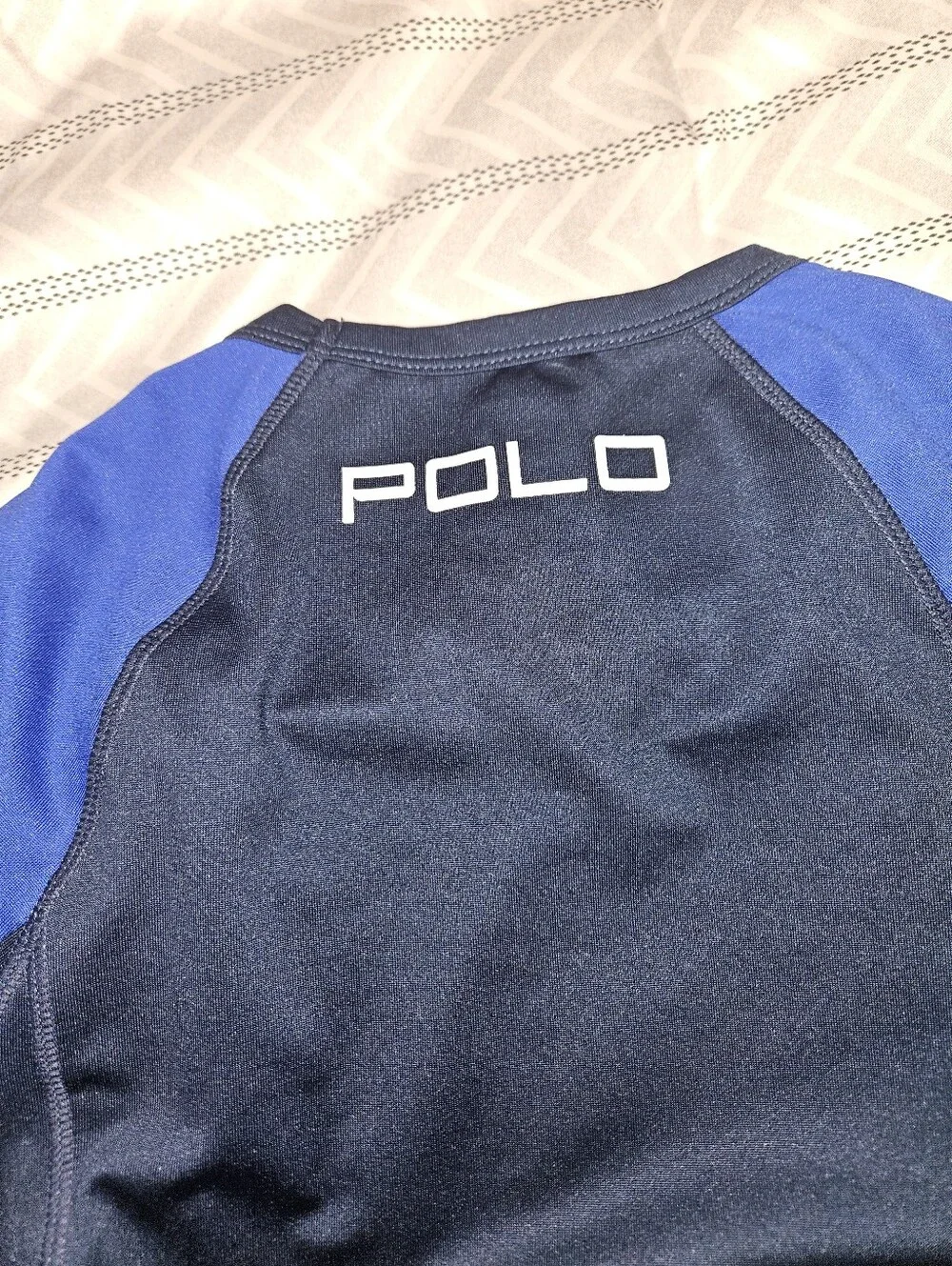 Polo by Ralph Lauren Navy and Royal Blue Crewneck Rash Guard